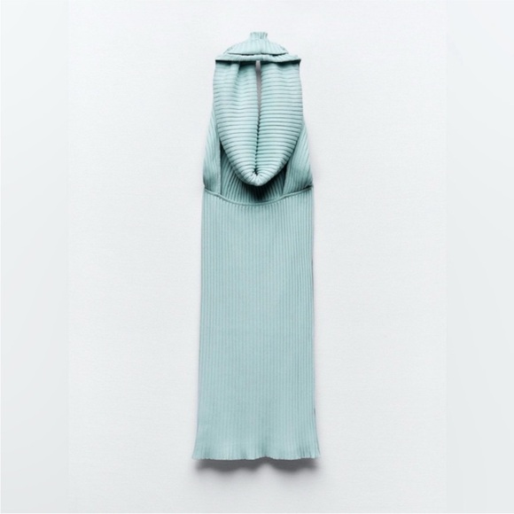 NWOT - ZARA SLEEVELESS BACKLESS MAXI SWEATER DEESS - Picture 5 of 12